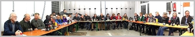 Panorama-Foto der Einweisung der Arbeitsgruppen des Projektes Dorfladen Linsburg am 26.03.2014